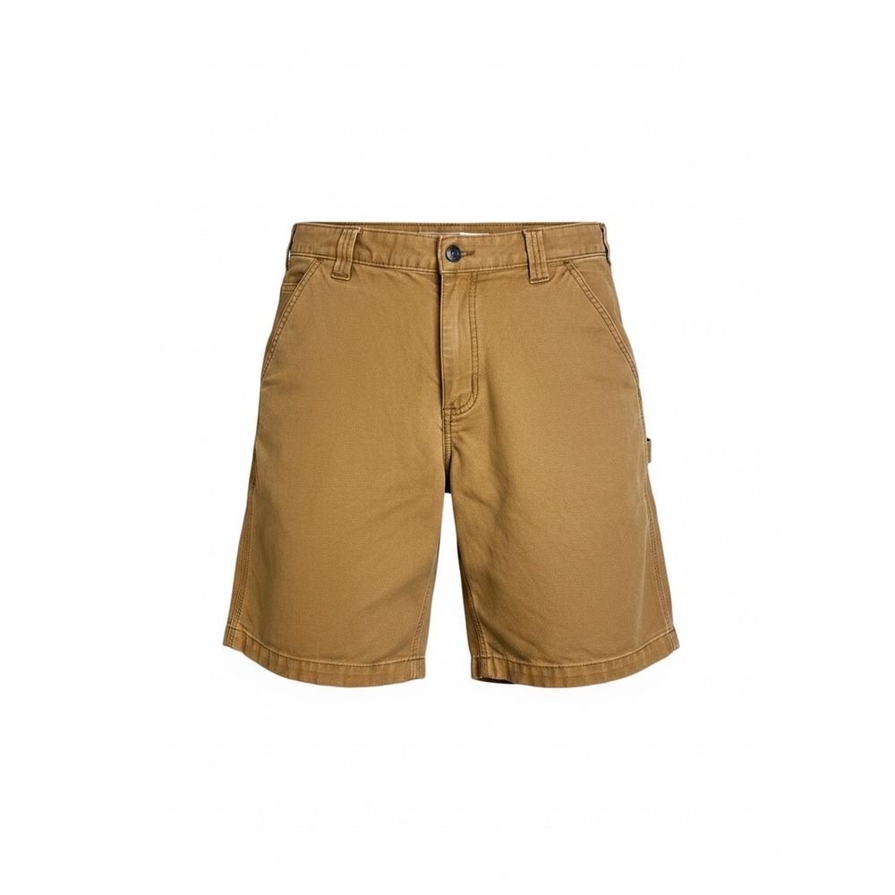 Carhartt Men Relaxed Fit Canvas Work Shorts Brown Size 32 Utility Carpenter